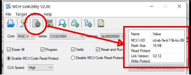 LinkEでCPU情報を表示する